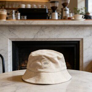 Alo Cream Corduroy Bucket Hat